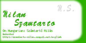 milan szamtarto business card
